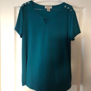 Diana Belle Green Teal Blouse
